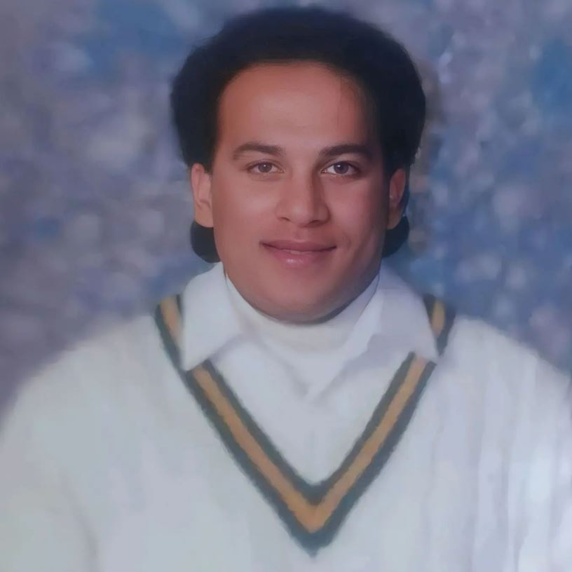 An old picture of Chahat Fateh Ali Khan during his cricketing days