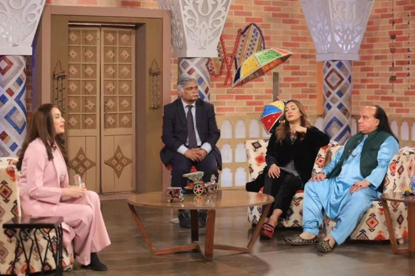 Chahat fateh Ali Khan during a talk show