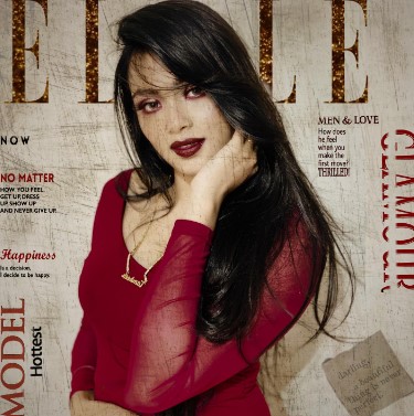 Tamkeen Khan on the cover of Elle magazine