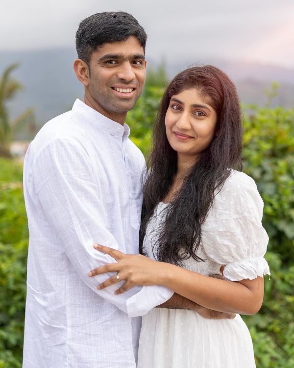 Saurabh Netravalkar with his wife