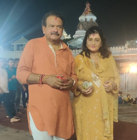 S. P. Singh Baghel with his wife